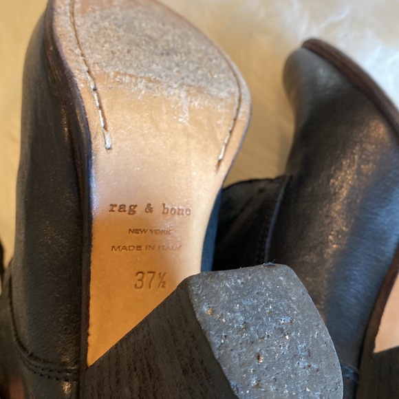 RAG & BONE Deacon Lace Up Black Leather Boot - Picture 10 of 11